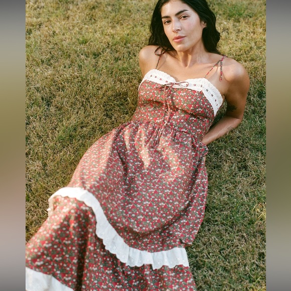 Christy Dawn Emma Dress in Evergreen Apple Harvest size S BNWT - Picture 2 of 6